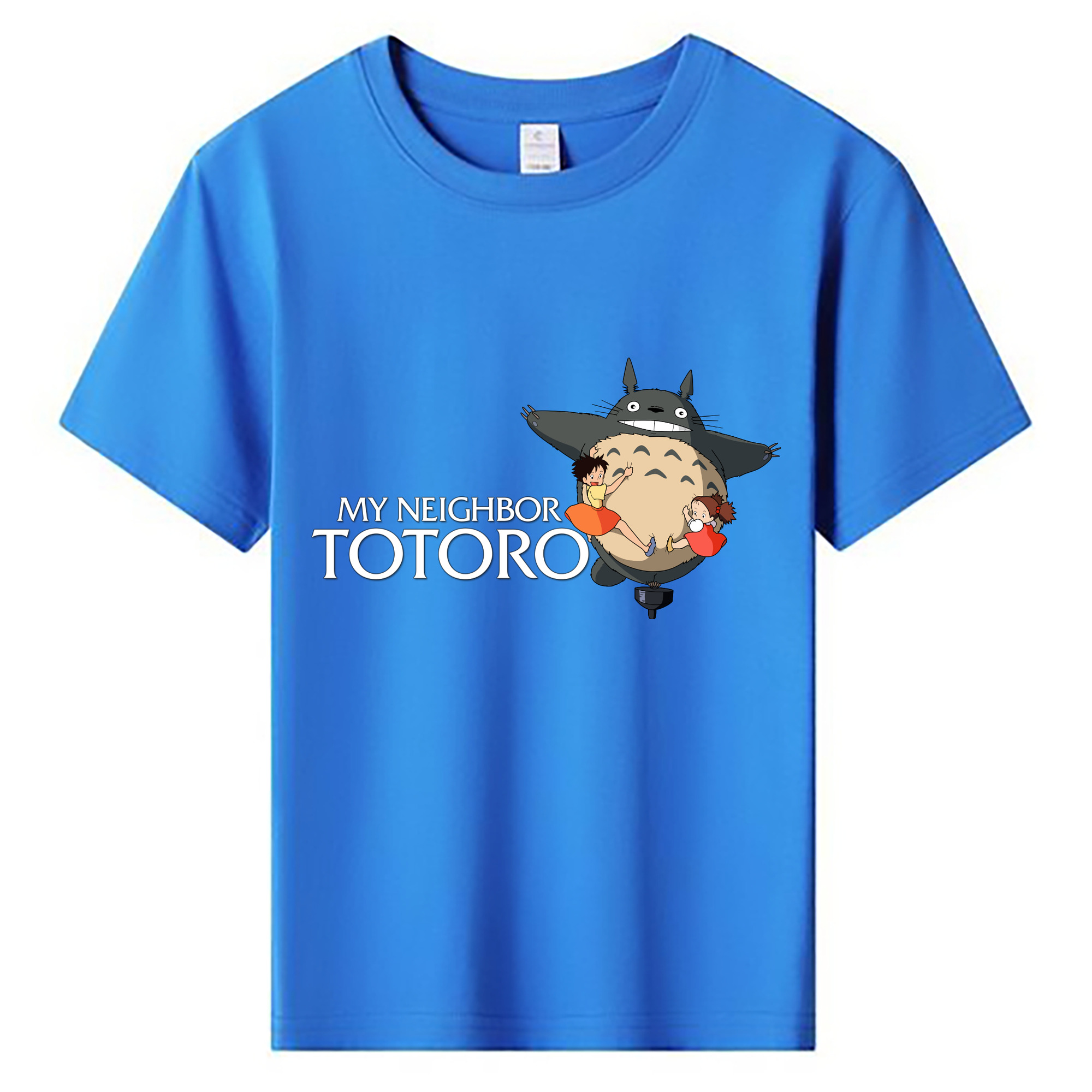 （画像用） となりのトトロ 草壁メイ 草壁サツキ My Neighbor Totoro Satsuki Kusakabe Mei Kusakabe 綿100％キッズTシャツ（フロントプリント）